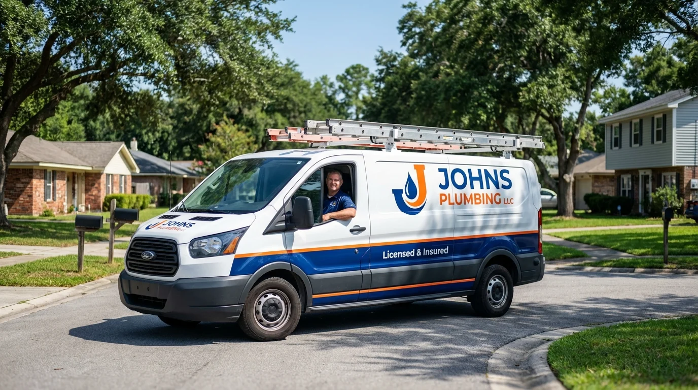 Johns Plumbing LLC service van in Benton City, WA