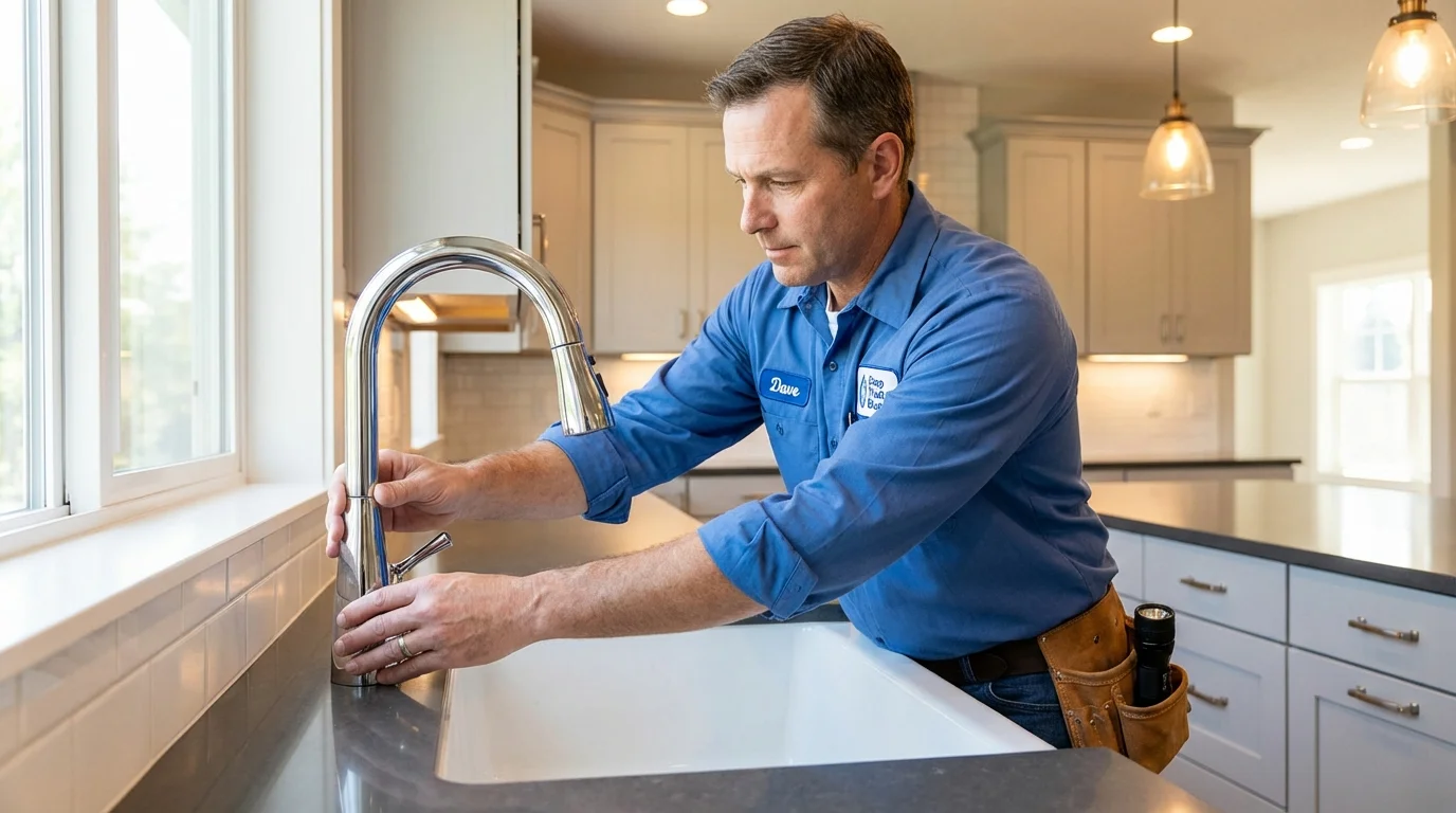Kitchen faucet installation by Johns Plumbing LLC in Benton City